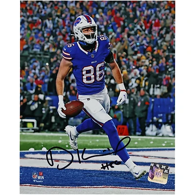 Dalton Kincaid Buffalo Bills Autographed 8" x 20" Snowing Touchdown Vertical Photograph