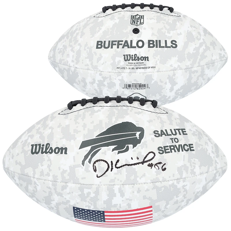 Dalton Kincaid Buffalo Bills Autographed Wilson Salute to Service Football