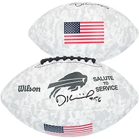 Dalton Kincaid Buffalo Bills Autographed Wilson Salute to Service Football
