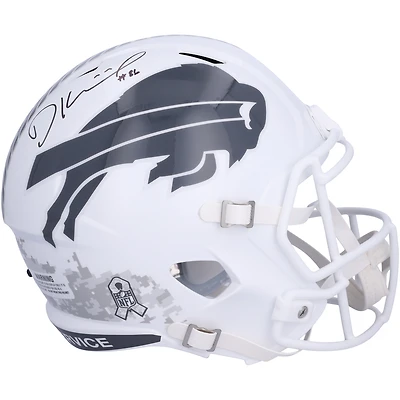 Dalton Kincaid Buffalo Bills Autographed 2024 Salute to Service Speed Replica Helmet