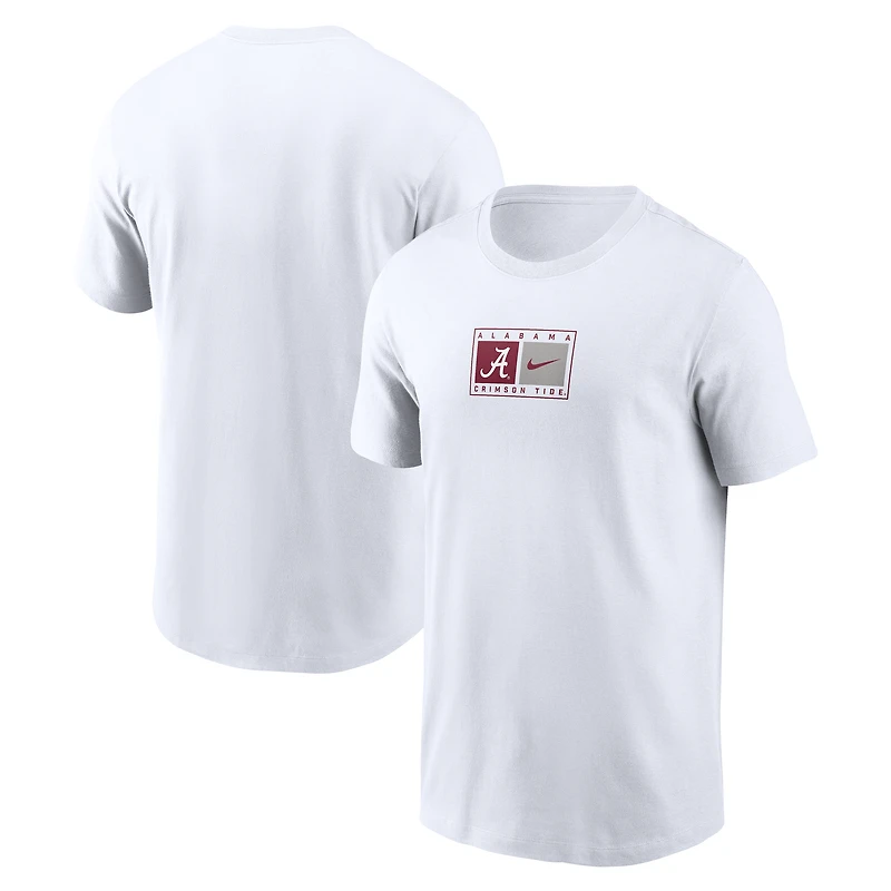 Men's Nike White Alabama Crimson Tide Campus Logo Swoosh T-Shirt