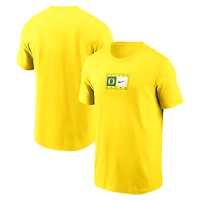 Men's Nike Yellow Oregon Ducks Campus Logo Swoosh T-Shirt