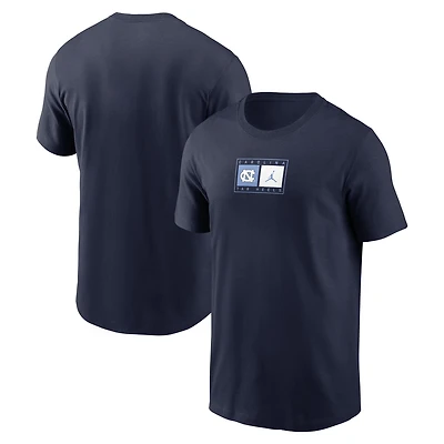 Men's Jordan Brand Navy North Carolina Tar Heels Campus Logo Swoosh T-Shirt