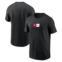 Men's Nike Black Ohio State Buckeyes Campus Logo Swoosh T-Shirt