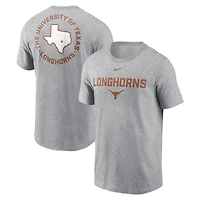 Men's Nike Heather Gray Texas Longhorns Campus 2-Hit T-Shirt