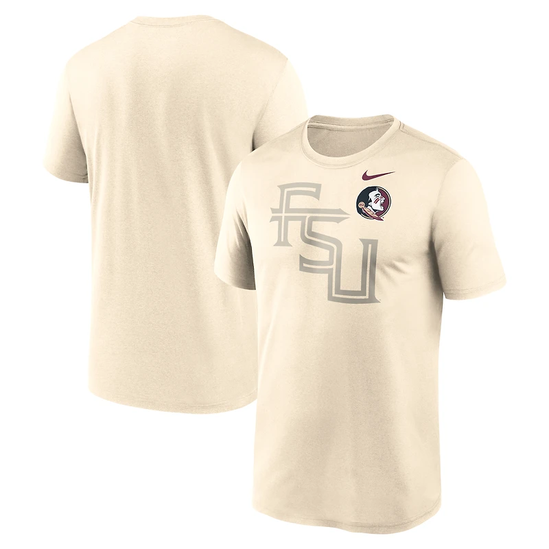 Men's Nike Natural Florida State Seminoles Campus Shadow Legend Performance T-Shirt
