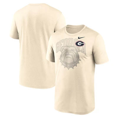 Men's Nike Natural Georgia Bulldogs Campus Shadow Legend Performance T-Shirt