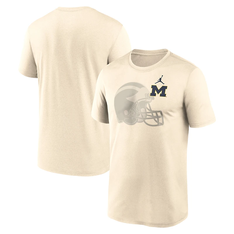 Men's Jordan Brand Natural Michigan Wolverines Campus Shadow Legend Performance T-Shirt