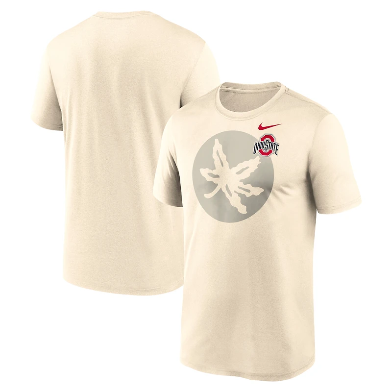 Men's Nike Natural Ohio State Buckeyes Campus Shadow Legend Performance T-Shirt