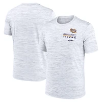 Men's Nike White LSU Tigers Velocity Stacked Performance T-Shirt