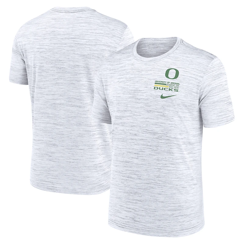 Men's Nike White Oregon Ducks Velocity Stacked Dri-FIT T-Shirt