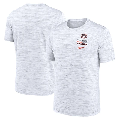Men's Nike White Auburn Tigers Velocity Stacked Dri-FIT T-Shirt