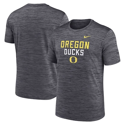 Men's Nike Black Oregon Ducks Campus Center Stack Velocity Dri-FIT T-Shirt