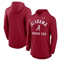 Men's Nike Crimson Alabama Tide Classic Arch Tri-Blend Long Sleeve Hoodie T-Shirt