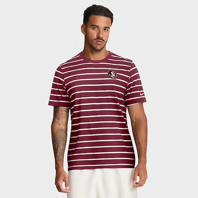 Men's Nike Garnet Florida State Seminoles Athletic Prep Legacy Summit Stripe T-Shirt