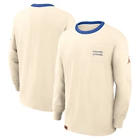 Men's Jordan Brand Natural Florida Gators Athletic Prep Max90 Pocket Logo Long Sleeve T-Shirt