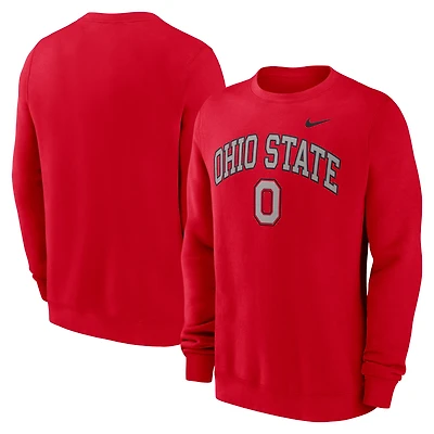 Men's Nike Scarlet Ohio State Buckeyes Arch Pullover Sweatshirt