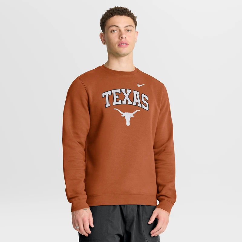 Men's Nike Texas Orange Texas Longhorns Arch Pullover Sweatshirt