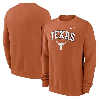 Men's Nike Texas Orange Longhorns Arch Pullover Sweatshirt