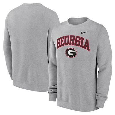 Men's Nike Gray Georgia Bulldogs Arch Pullover Sweatshirt