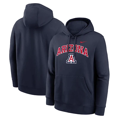 Men's Nike Navy Arizona Wildcats Club Fleece Arch Pullover Hoodie