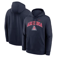 Men's Nike Navy Arizona Wildcats Club Fleece Arch Pullover Hoodie