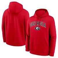 Men's Nike Red Georgia Bulldogs Club Fleece Arch Pullover Hoodie