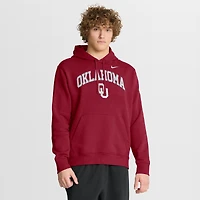 Men's Nike Crimson Oklahoma Sooners Club Fleece Arch Pullover Hoodie