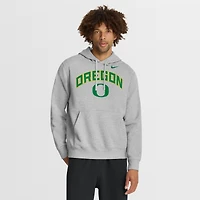 Men's Nike Gray Oregon Ducks Club Fleece Arch Pullover Hoodie