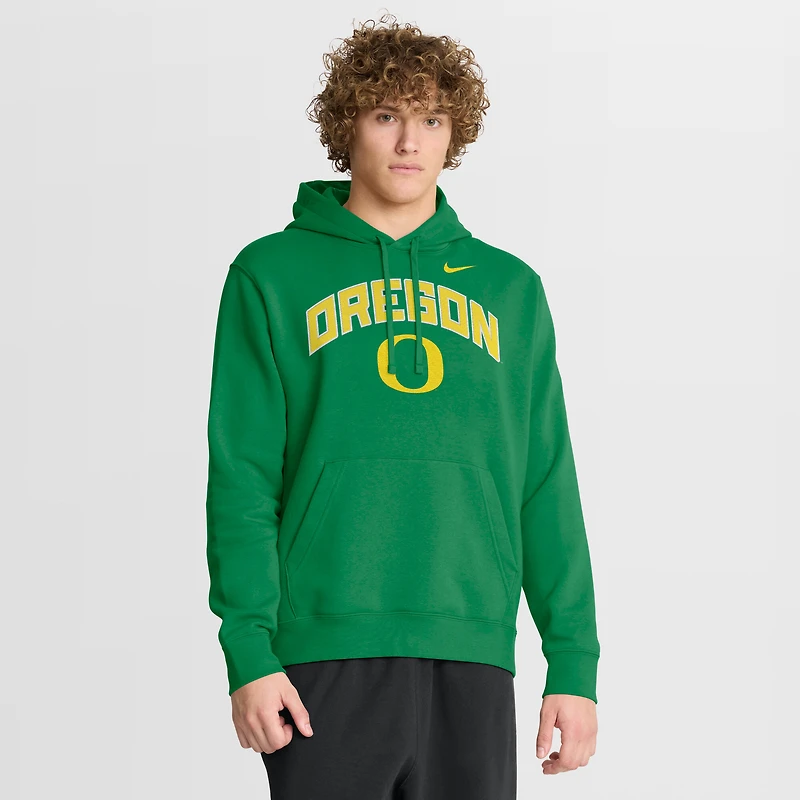 Men's Nike Oregon Ducks Club Fleece Arch Pullover Hoodie