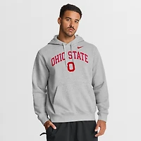Men's Nike Gray Ohio State Buckeyes Club Fleece Arch Pullover Hoodie