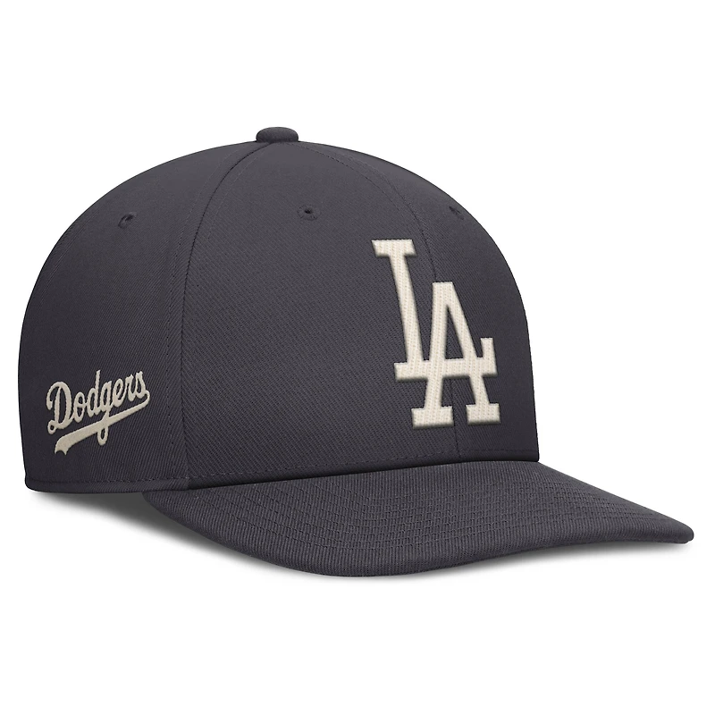 Men's Nike Anthracite Los Angeles Dodgers Statement Pro Snapback Hat