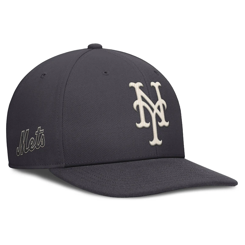 Men's Nike Anthracite New York Mets Statement Pro Snapback Hat