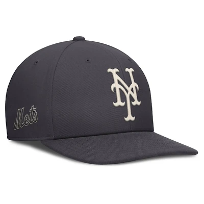 Men's Nike Anthracite New York Mets Statement Pro Snapback Hat
