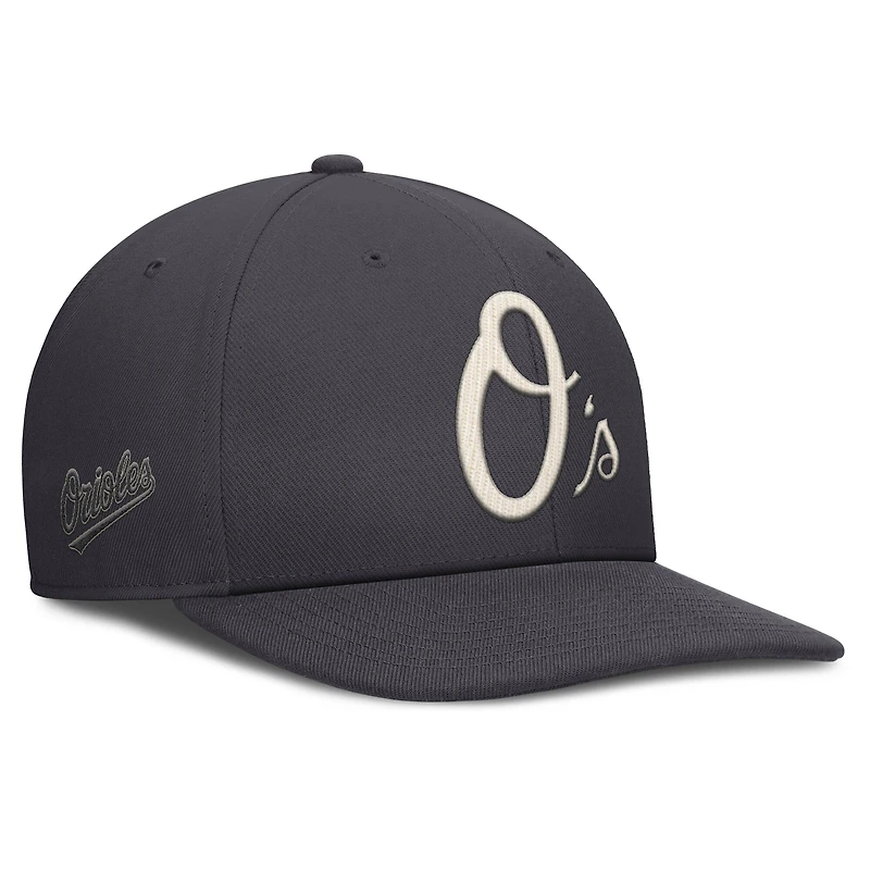 Men's Nike Anthracite Baltimore Orioles Statement Pro Snapback Hat