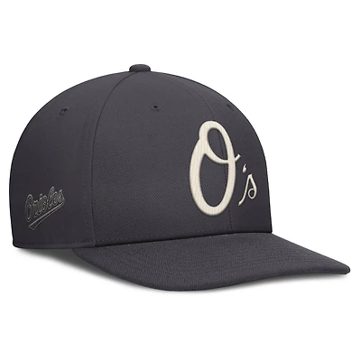 Men's Nike Anthracite Baltimore Orioles Statement Pro Snapback Hat
