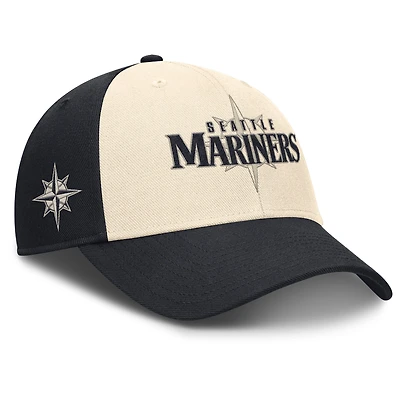 Men's Nike Navy/Natural Seattle Mariners Statement Club Performance Adjustable Hat