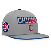 Men's Fanatics Gray Chicago Cubs Punchout Snapback Hat
