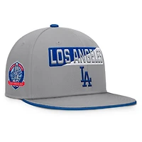 Men's Fanatics Gray Los Angeles Dodgers Punchout Snapback Hat