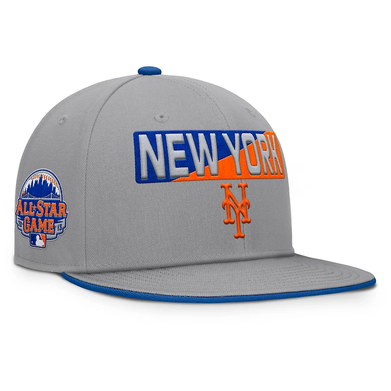 Men's Fanatics Gray New York Mets Punchout Snapback Hat