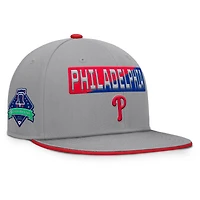Men's Fanatics Gray Philadelphia Phillies Punchout Snapback Hat