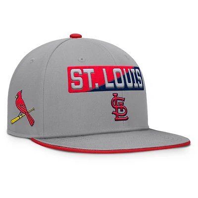 Men's Fanatics Gray St. Louis Cardinals Punchout Snapback Hat