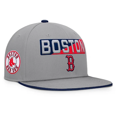 Men's Fanatics Gray Boston Red Sox Punchout Snapback Hat