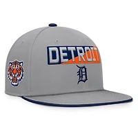 Men's Fanatics Gray Detroit Tigers Punchout Snapback Hat
