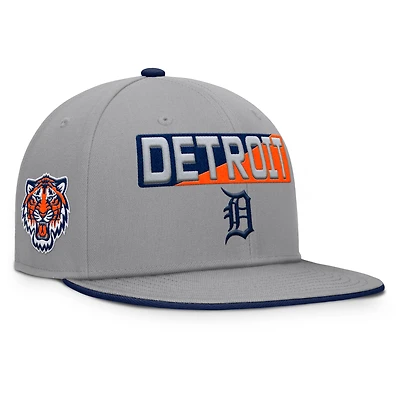 Men's Fanatics Gray Detroit Tigers Punchout Snapback Hat