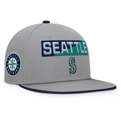 Men's Fanatics Gray Seattle Mariners Punchout Snapback Hat