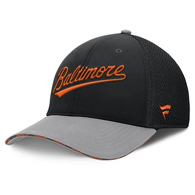Men's Fanatics Black/Gray Baltimore Orioles Pennant Flex Hat