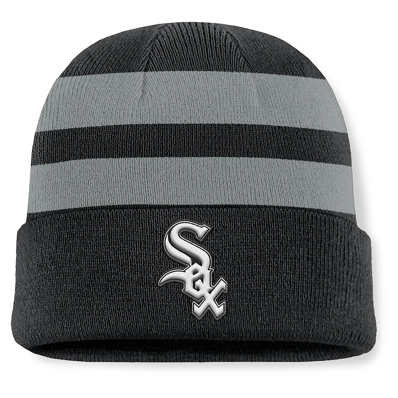 Men's Fanatics Black Chicago White Sox Baseline Cuffed Knit Hat