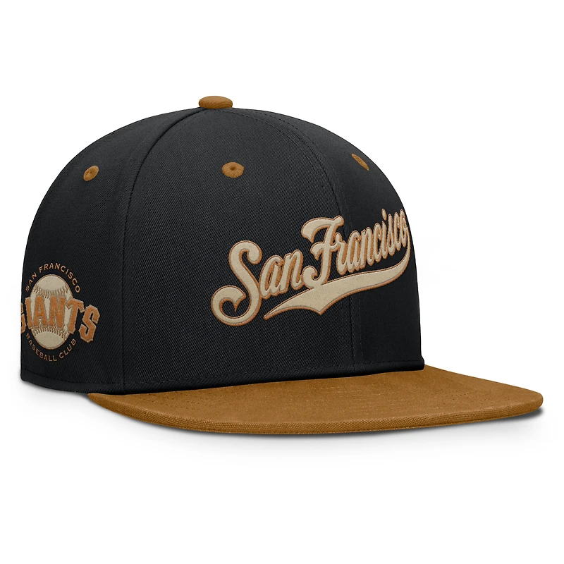 Men's Fanatics Black/Tan San Francisco Giants Splinter Fitted Hat
