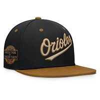 Men's Fanatics Black/Tan Baltimore Orioles Splinter Fitted Hat